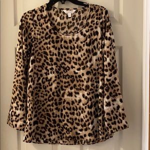 EUC - Cheetah Blouse
